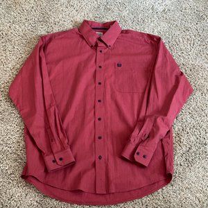 Cinch Long Pearl Snap Western Wear Shirt, Size Medium